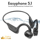 [LIQUIDAÇÃO] - EASYPHONE 5.1® - Fone de Ouvido por Condução Óssea Bluetooth Resistente à Água / (PDU16)