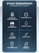 [LIQUIDAÇÃO] - EASYPHONE 5.1® - Fone de Ouvido por Condução Óssea Bluetooth Resistente à Água / (PDU16)